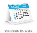 february 2012 desk calendar