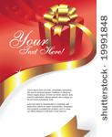 greeting card with gift box and ...