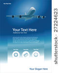 template with airplane and copy ...