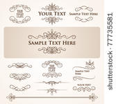set of vintage design elements...