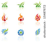 logos for nature elements and...