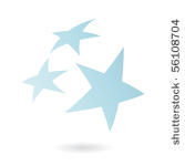 blue stars isolated on white