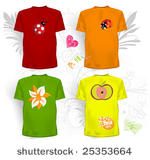 set of t shirts for design.