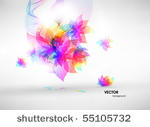 colorful floral summer surface. ...