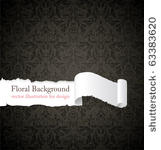 torn seamless floral background ...