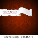 torn seamless floral background ...