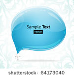 abstract glossy speech bubble...