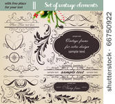 vector set  calligraphic...