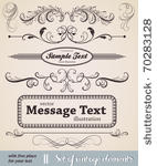 vector set  calligraphic design ...