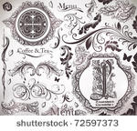 vector set  calligraphic design ...
