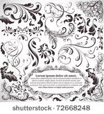 vector set  calligraphic design ...