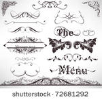 vector set  calligraphic design ...
