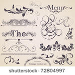 vector set  calligraphic design ...