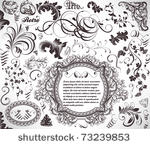 vector set  calligraphic design ...