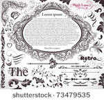 vector set  calligraphic design ...