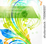 floral summer design elements...