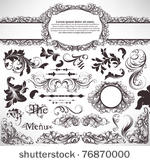 vector set  calligraphic design ...
