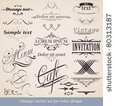 vector set. calligraphic design ...
