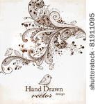 hand drawn floral background...