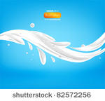 a splash of milk. vector...