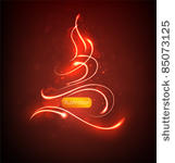 abstract glow christmas tree