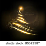 abstract golden christmas tree...