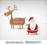 santa claus with christmas deer....