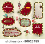 christmas speech bubbles set...