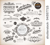 vector set  calligraphic design ...