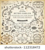 vector set of calligraphic...