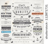 retro elements for calligraphic ...