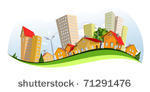 colorful abstract vector city....