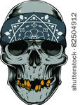 vector skull illustration