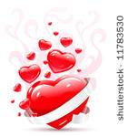 valentines ornament with red...