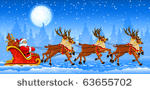 christmas santa claus riding on ...