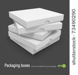 packing boxes with pizza vector ...