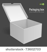 open packing box vector...