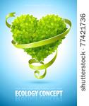 ecology concept with heart of...