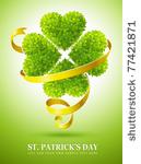 lucky clover made of green...