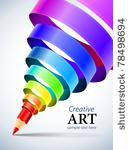 creative template with pencil...