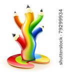 growing rainbow tree of colour...