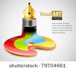 ink pen as symbol of visual art ...