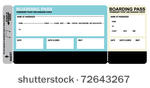 detailed blank airline boarding ...