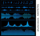 notes and sound waves. music...