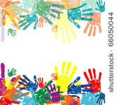 abstract vector hand prints...