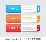 three vector paper tags  ...