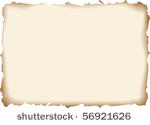 sheet of old paper with burnt...