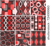 nine color seamless retro...