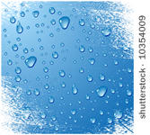 blue water drops grunge...