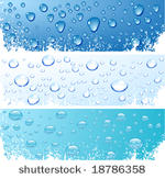 three wet surfaces. vector...